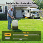 25 Gal Electric Oil Drain Pan, 110V High-Flow Pump, 9.8 FT Hose, 200 W Motor - Image 6