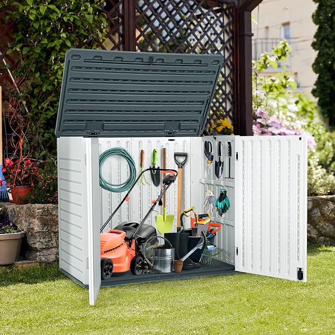 YITAHOME Outdoor Resin Storage Sheds, 39 in Height Lockable Waterproof by YITAHOME