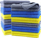 POLYTE Premium Microfiber Cleaning Towel, 16x16 in 24 Pack by Polyte