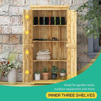 Wooden Garden Shed, Outdoor Storage Cabinet - Image 6