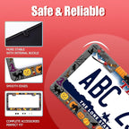 Halloween Pumpkin Cat License Plate Frame Bat Spider License Plate Holder Funny - Image 2