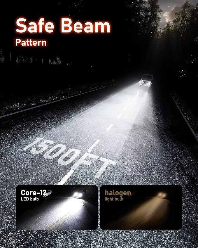Hikari 2025 25000LM 9007 HB5 Dual Beam LED Bulbs, Fog Light, 45W Upgraded Core - Image 3