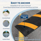 6 ft Speed Bumps Wite End for Road, Heavy-Duty 25, 000 LBS Capacity Traffic - Image 4