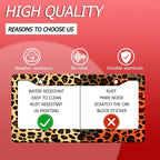 Cheetah Brown Leopard License Plate Frame Animals Print License Plate Frames - Image 4