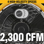 CATERPILLAR High Velocity 14" Drum Air Circulator Fan - Image 3