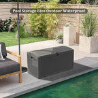 80 Plus Gallon Resin Deck Box, Waterproof Outdoor Storage Bin - Image 8