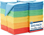 S&T INC. 200 Pack Microfiber Cleaning Cloth, Bulk Towels by STINC