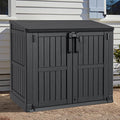 YITAHOME Light Gray Resin Tool Shed, 36 Cu Ft Waterproof Outdoor Horizontal by YITAHOME