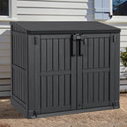 YITAHOME Light Gray Resin Tool Shed, 36 Cu Ft Waterproof Outdoor Horizontal by YITAHOME