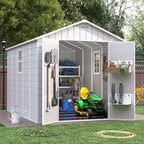Resin Outdoor Storage Shed by VonzoyHome