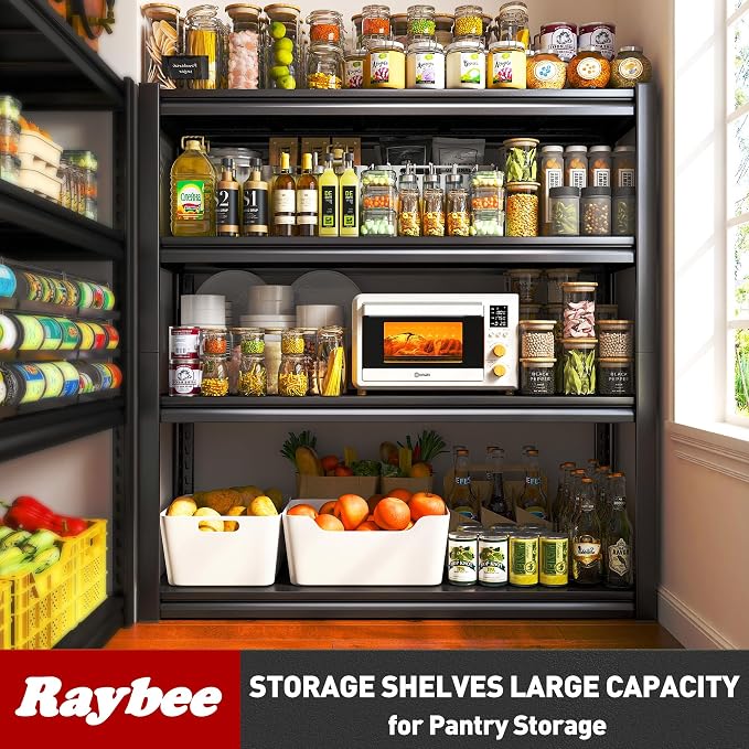 Raybee 40" W Garage Shelving 2000 LBS Storage Shelves 4 Tier Heavy Duty - Image 9