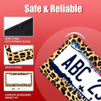 Cheetah Brown Leopard License Plate Frame Animals Print License Plate Frames - Image 2