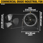 CATERPILLAR High Velocity 14" Drum Air Circulator Fan - Image 2