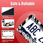 Sun License Plate Frame Black White Daisy Flowers License Plate Frames Funny - Image 2