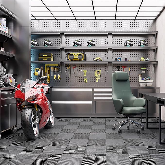 Multifunctional Interlocking Modular Garage Floor Tiles, Non-Slip Interlocking - Image 7
