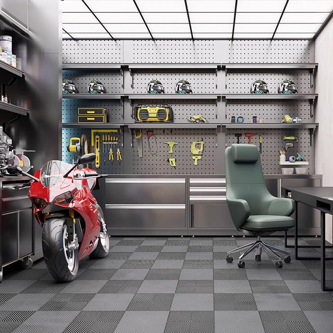 Multifunctional Interlocking Modular Garage Floor Tiles, Non-Slip Interlocking - Image 7