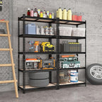 3 Pack 5 Tier Garage Shelving Unit, Adjustable Garage Storage Utility Rack - Image 2
