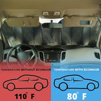 EcoNour Accordion Car Windshield Sun Shade American Flag Design | Reflective - Image 6