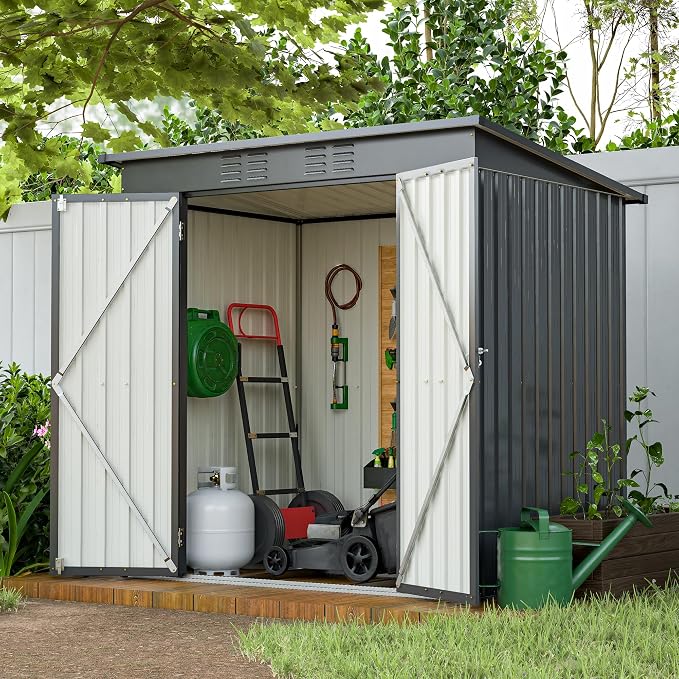 6x4 FT Outdoor Metal Storage Shed - Image 7