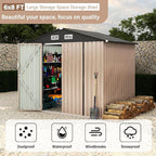 6x8 FT Metal Storage Sheds Outdoor, Metal Tool Shed - Image 7