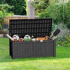 150 Gallon Outdoor Storage Box Patio Deck Box Waterproof, Resin Lockable - Image 8