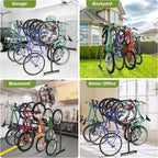 5 Bikes Floor Stand, Adjustable Bicycle Parking Rack - Image 8