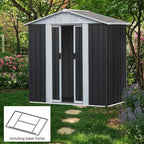 6x4 FT Outdoor Storage Shed, Metal Garden Shed - Image 2