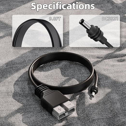 Starlink Mini Power Cable with Anderson Plug to 5.5 x 2.1mm DC Male Adapter Cord - Image 2