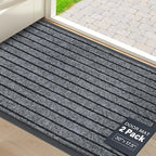 LotFancy 30" x 17" Set of 2 Front Door Mat - Image 3
