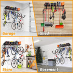 PLKOW Garage Wall Shelving Includes Bike Hooks, Sturdy Adjustable Garage - Image 5