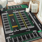 Play Mat 5'x 6'6" Traffic System Playmat Car Rugs by Isyorefam