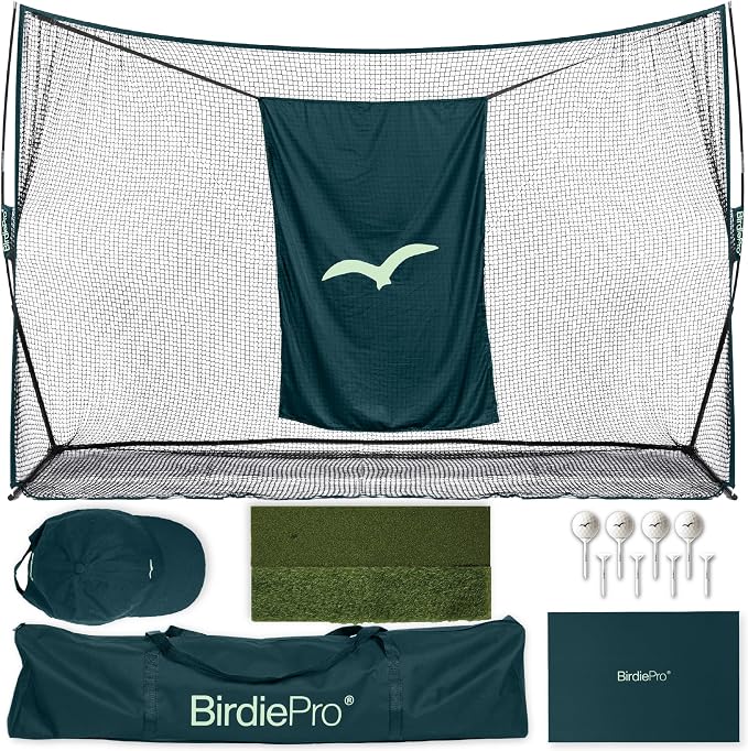 BirdiePro® - American Pro Golf Practice Net – 10x7ft Heavy Duty Golf Hitting by BirdiePro