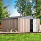 AECOJOY 12' x 12' Shed Metal, Outdoor Storage Sheds & Outdoor Storage 12' x 12' - Image 8