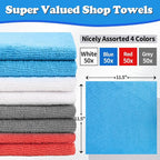FIXSMITH Shop Towels, Microfiber Cleaning Cloth Bulk, 200 Pack Microfiber Towels - Image 2