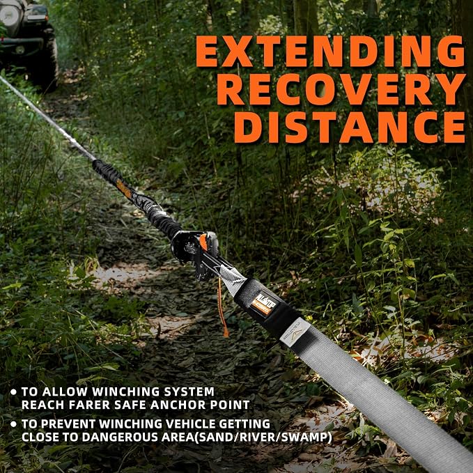 ALL-TOP Winch Extension Strap 2in x 65.6ft Min Break Strength 11000Lbs - Image 4