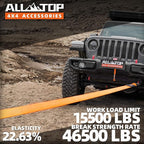 ALL-TOP Recovery Snatch Strap, 4in x 20ft - Image 2