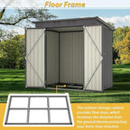 6x4 FT Outdoor Metal Storage Shed - Image 4