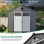 YITAHOME 8x10 FT Outdoor Storage Shed - Image 5