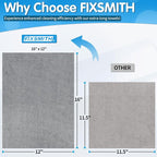 FIXSMITH Grey Microfiber Cleaning Cloth, Reusable Shop Towels, Microfiber Towels - Image 2