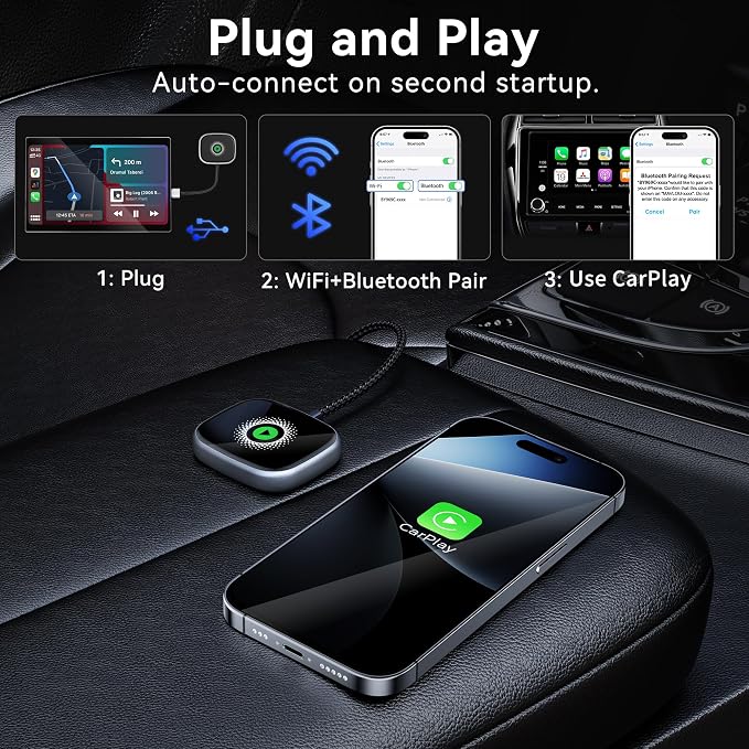 Wireless CarPlay Adapter, Wireless Car Screen Adapter - Image 2
