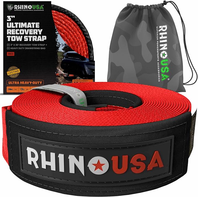 Rhino USA Recovery Tow Strap by RhinoUSAInc