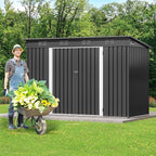 DWVO 9.1x4.2ft Metal Outdoor Storage Shed - Image 3