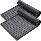 LotFancy 30" x 17" Set of 2 Front Door Mat by LotFancy