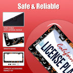Pumpkin Witch Gothic License Plate Frame Bat Spider Web License Plate Holder - Image 4