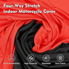 Indoor Motorcycle Cover, Soft Stretch Elastic Dustproof Protection Windproof - Image 2