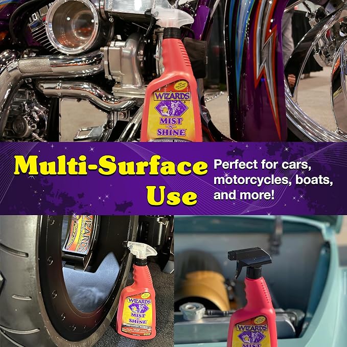 Wizards Mist-N-Shine Detail Spray - 22 Oz - Multi-Purpose High Gloss Finish - Image 4