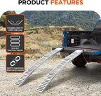 Rockland 72" x 9" Tri-Fold Steel Truck Ramps, 1000 LBS Capacity, Folding - Image 7