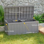EAST OAK Outdoor Storage Box, 150 Gallon Deck Box, Large Resin Storage Bin - Image 9
