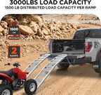 Rockland Foldable Arched Aluminum Loading Ramp, 1500 LBS Loading Capacity - Image 2