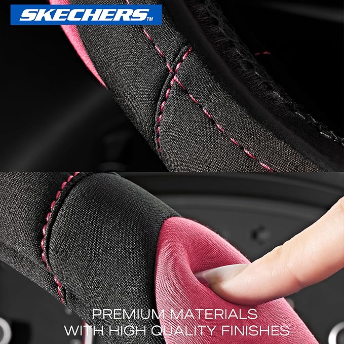 Skechers Pink Steering Wheel Cover, Memory Foam Car Steering Wheel Cover - Image 5